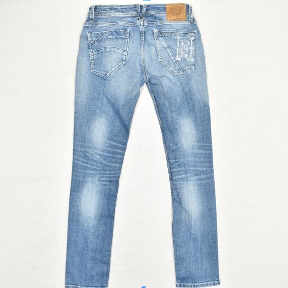 Ed Hardy Women's Skinny Jeans Zip Cotton Blue Size 30 Punks Not Dead Denim - Picture 3 of 8